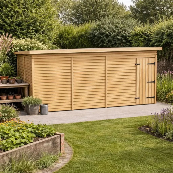 13x10ft Wooden Garden Shed | Windowless | Pent Roof