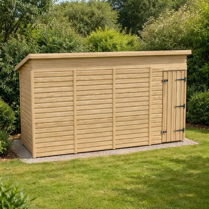 13x3ft Wooden Garden Shed | Windowless | Pent Roof