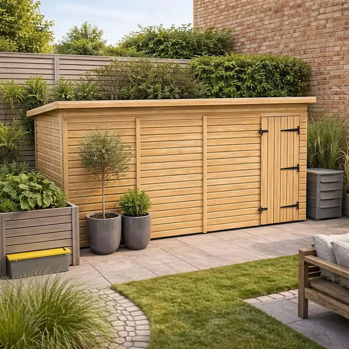 13x4ft Wooden Garden Shed | Windowless | Pent Roof