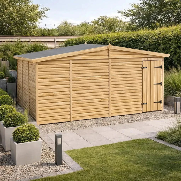 13x6.5ft Wooden Garden Shed | Windowless | Apex Roof