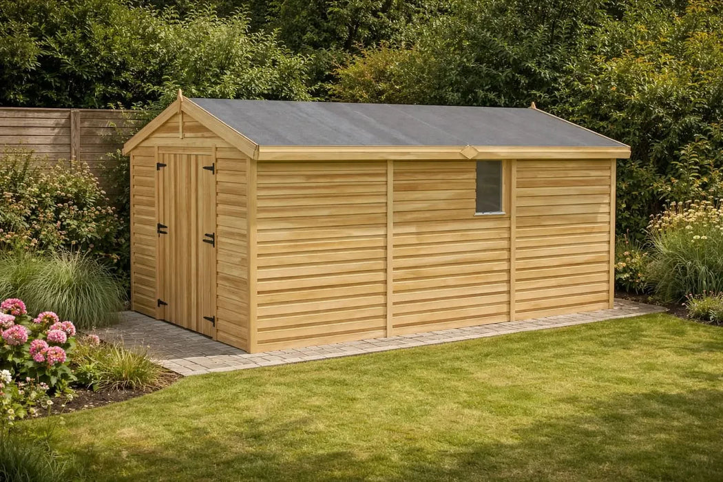 15x10ft Wooden Garden Shed | Windowed | Apex Roof