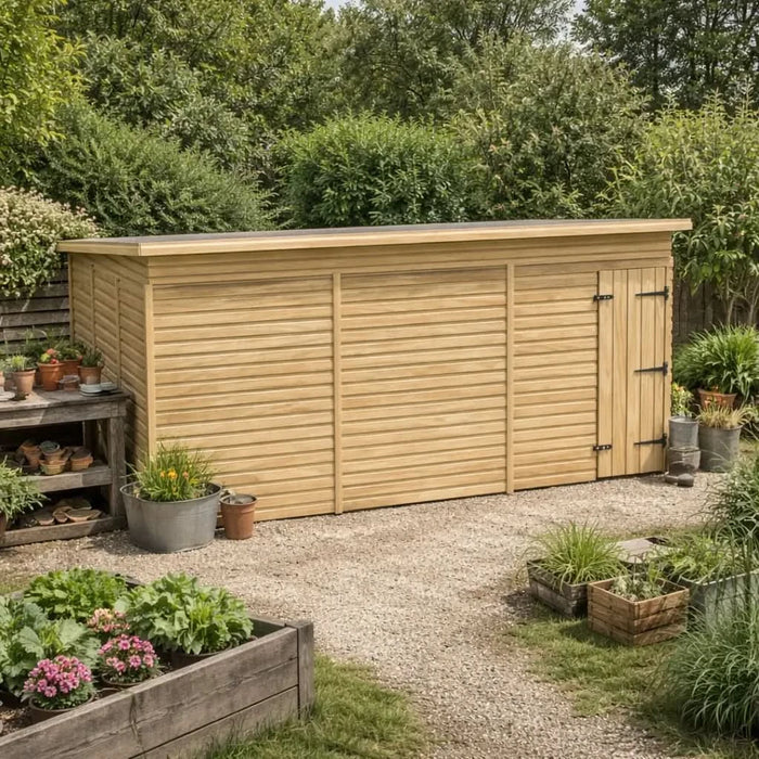 15x10ft Wooden Garden Shed | Windowless | Pent Roof