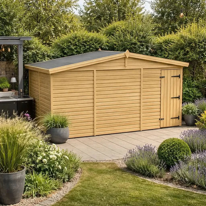 15x4ft Wooden Garden Shed | Windowless | Apex Roof