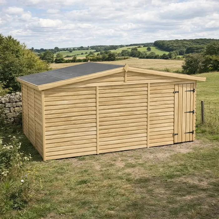 15x6.5ft Wooden Garden Shed | Windowless | Apex Roof
