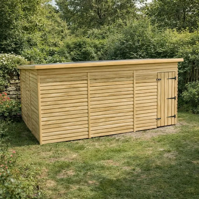 15x6.5ft Wooden Garden Shed | Windowless | Pent Roof
