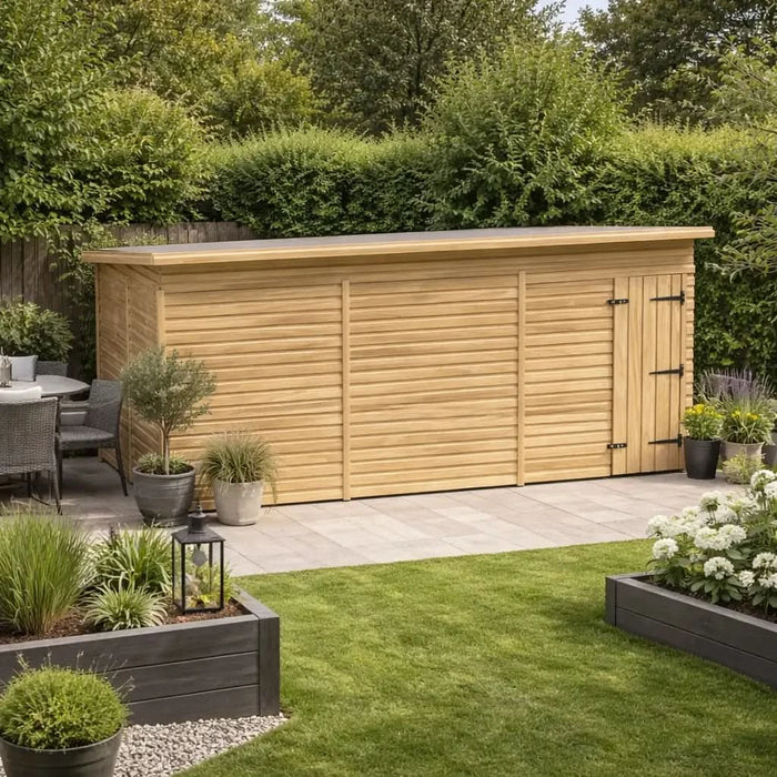 15x8ft Wooden Garden Shed | Windowless | Pent Roof
