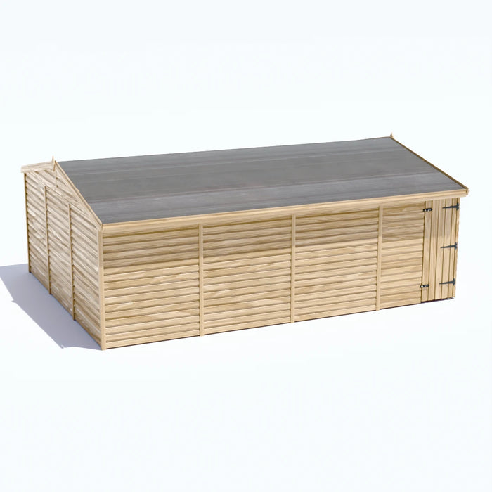 20x15ft Wooden Workshop | Windowless | Apex Roof