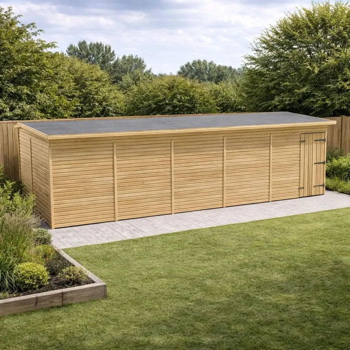 20x8ft Wooden Workshop | Windowless | Pent Roof