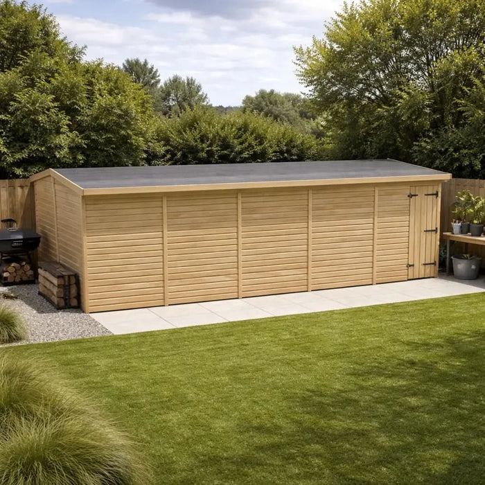 25x10ft Wooden Workshop | Windowless | Apex Roof