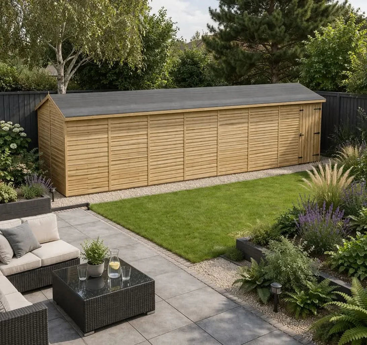 30x8ft Wooden Workshop | Windowless | Apex Roof