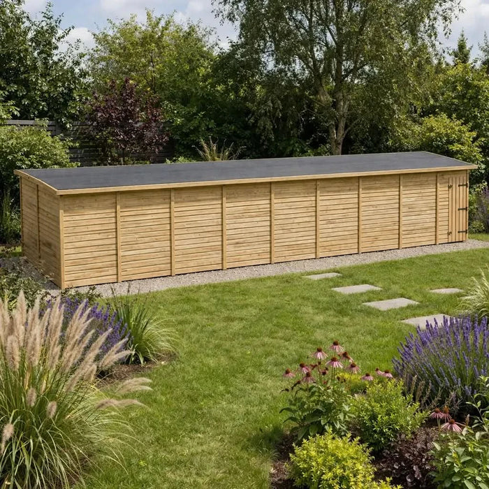 32x8ft Wooden Workshop | Windowless | Pent Roof