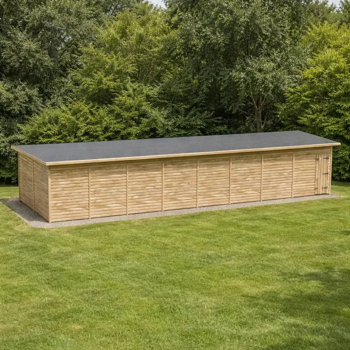35x8ft Wooden Workshop | Windowless | Pent Roof