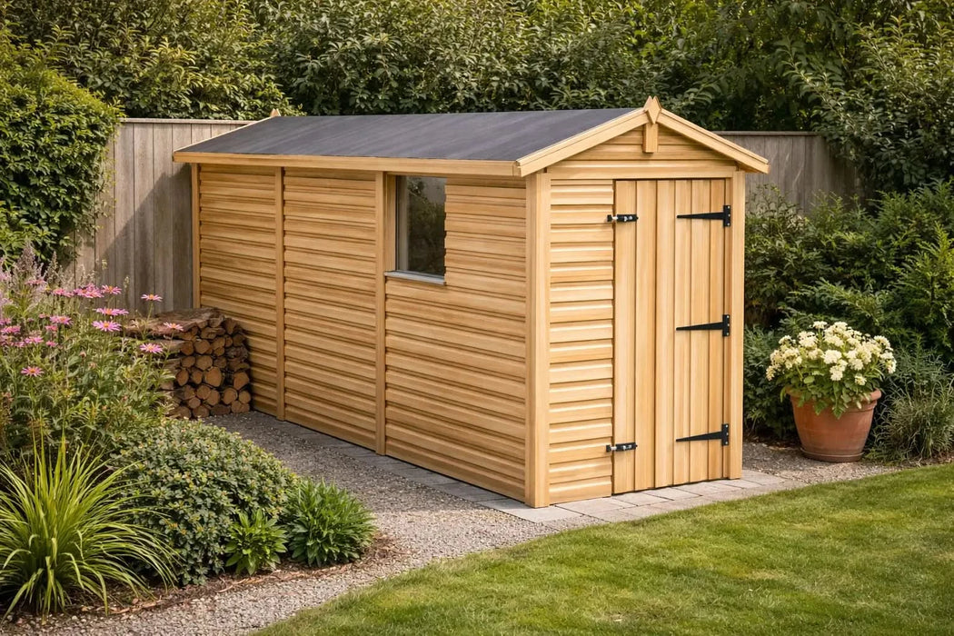 3x12ft Wooden Garden Shed | Windowed | Apex Roof