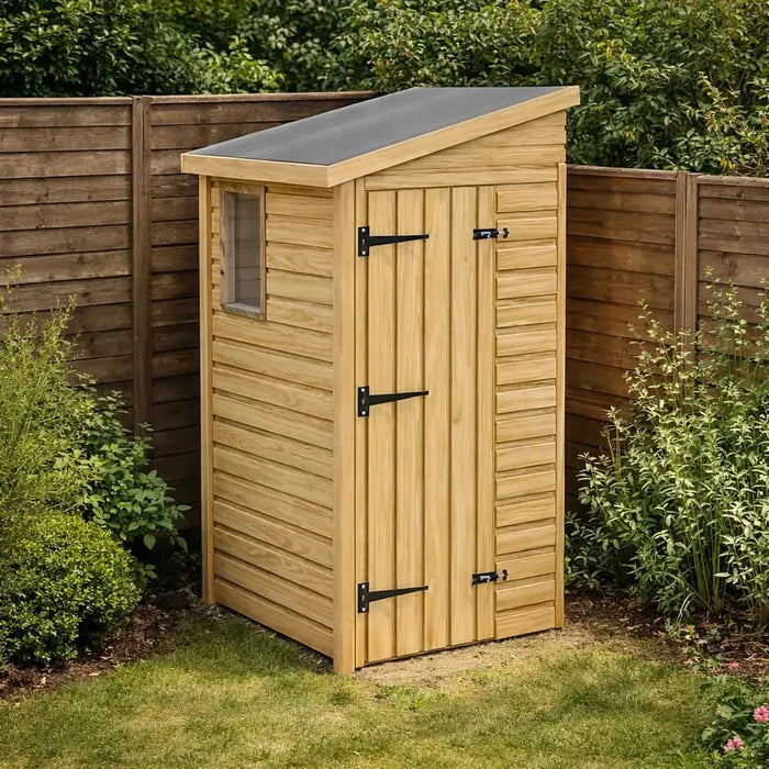 3x3ft Wooden Garden Shed | Windowed | Pent Roof