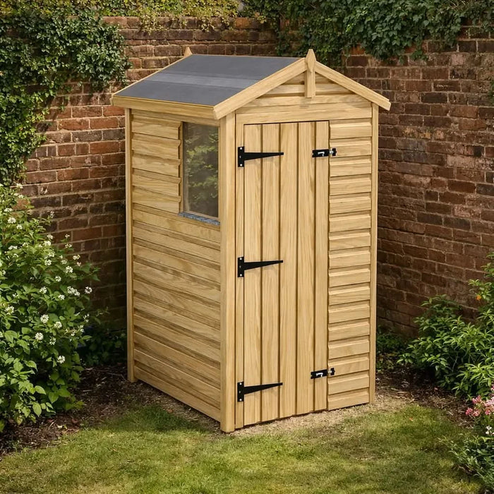 3x4ft Wooden Garden Shed | Windowed | Apex Roof
