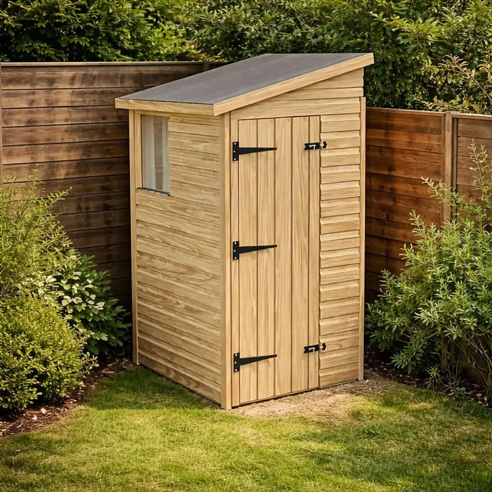 3x4ft Wooden Garden Shed | Windowed | Pent Roof