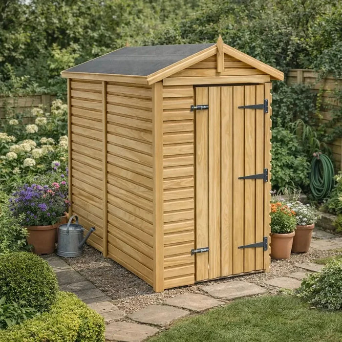 3x6.5ft Wooden Garden Shed | Windowless | Apex Roof