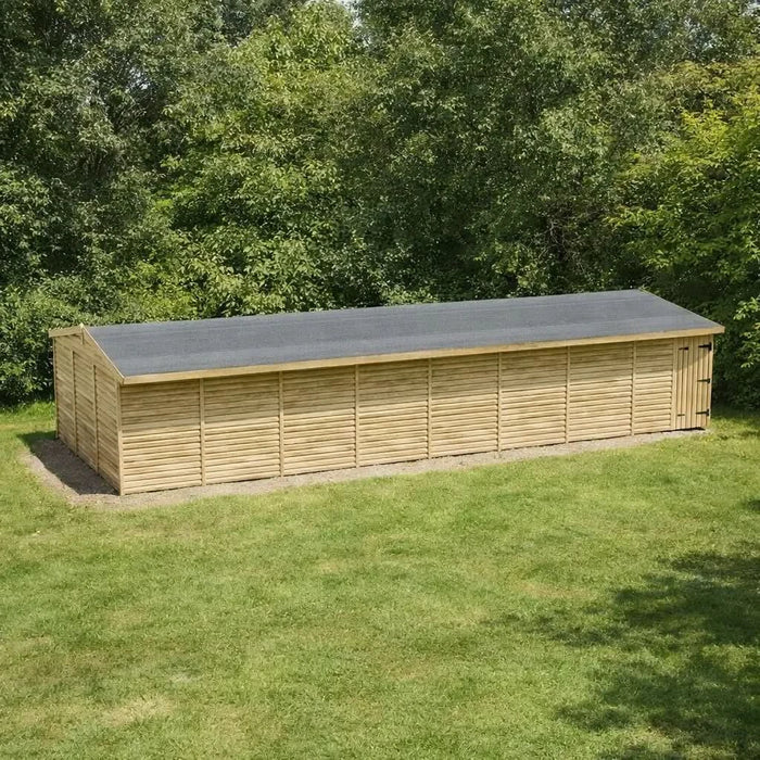 40x15 Wooden Workshop | Windowless | Apex Roof