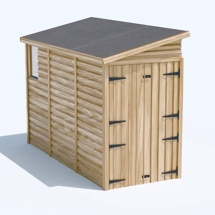 4x10ft Wooden Garden Shed | Windowed | Pent Roof