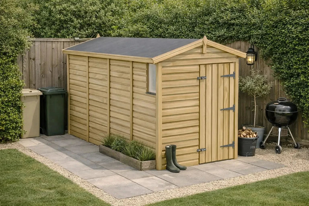 4x10ft Wooden Garden Shed | Windowed | Apex Roof