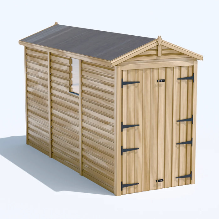 4x12ft Wooden Garden Shed | Windowed | Apex Roof