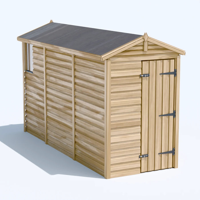 4x12ft Wooden Garden Shed | Windowed | Apex Roof