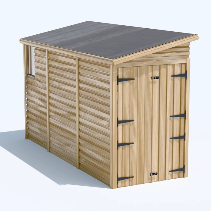4x12ft Wooden Garden Shed | Windowed | Pent Roof