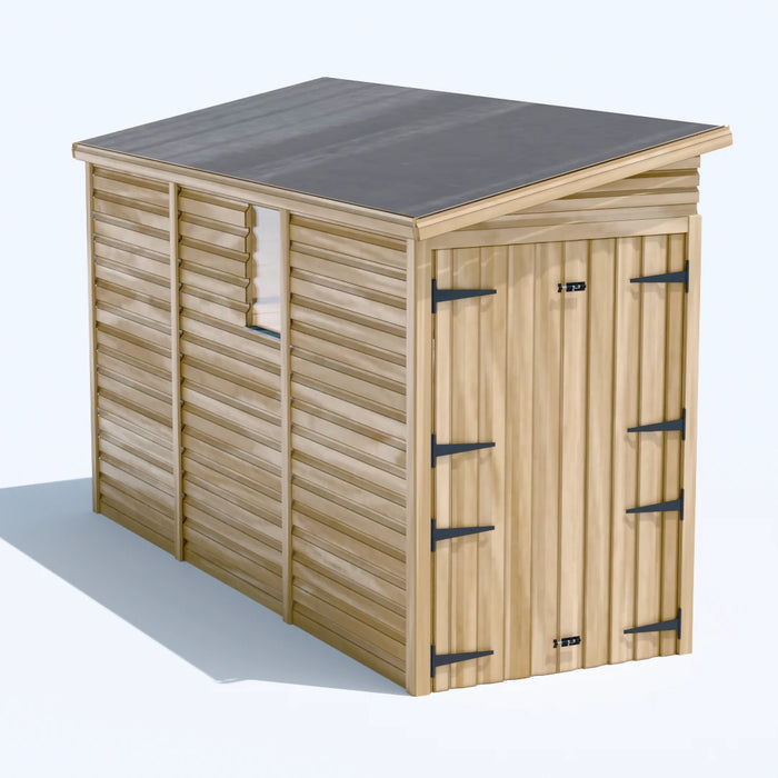 4x12ft Wooden Garden Shed | Windowed | Pent Roof