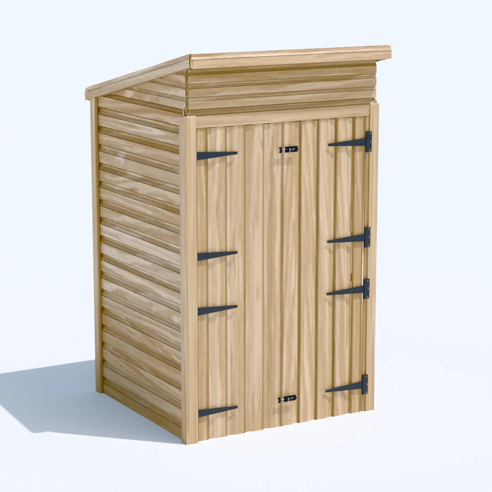 4x4ft Wooden Garden Shed | Windowless | Pent Roof