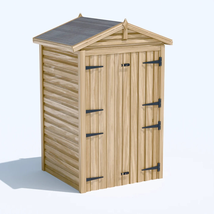 4x4ft Wooden Garden Shed | Windowless | Apex Roof