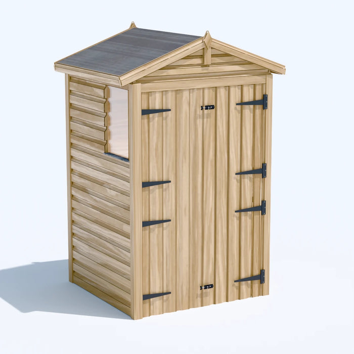 4x4ft Wooden Garden Shed | Windowed | Apex Roof