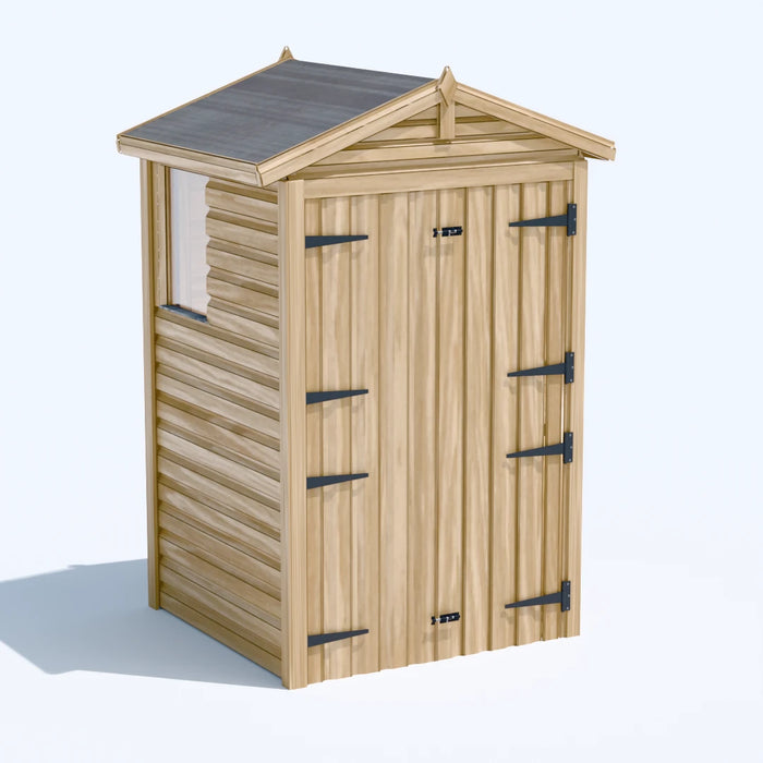 4x4ft Wooden Garden Shed | Windowed | Apex Roof