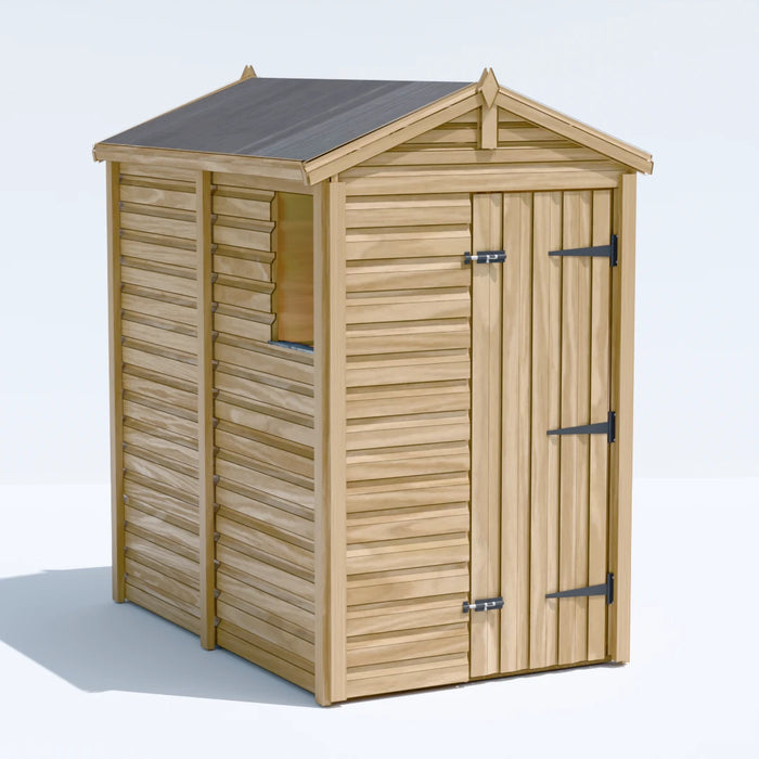 4x6.5ft Wooden Garden Shed | Windowed | Apex Roof