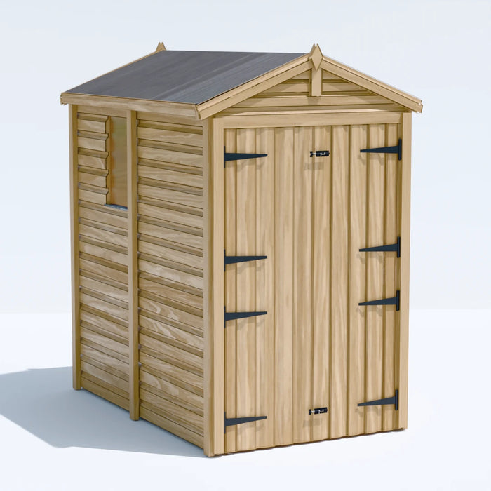 4x6.5ft Wooden Garden Shed | Windowed | Apex Roof