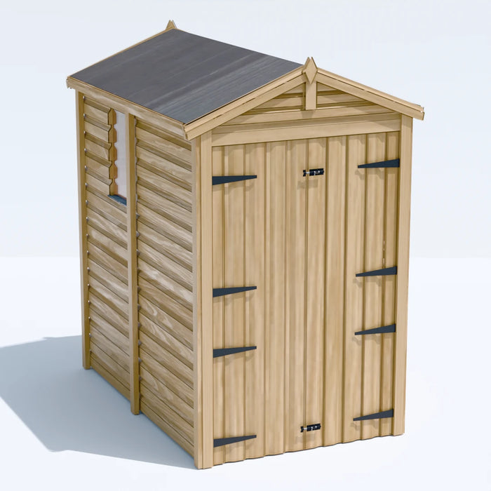 4x6.5ft Wooden Garden Shed | Windowed | Apex Roof