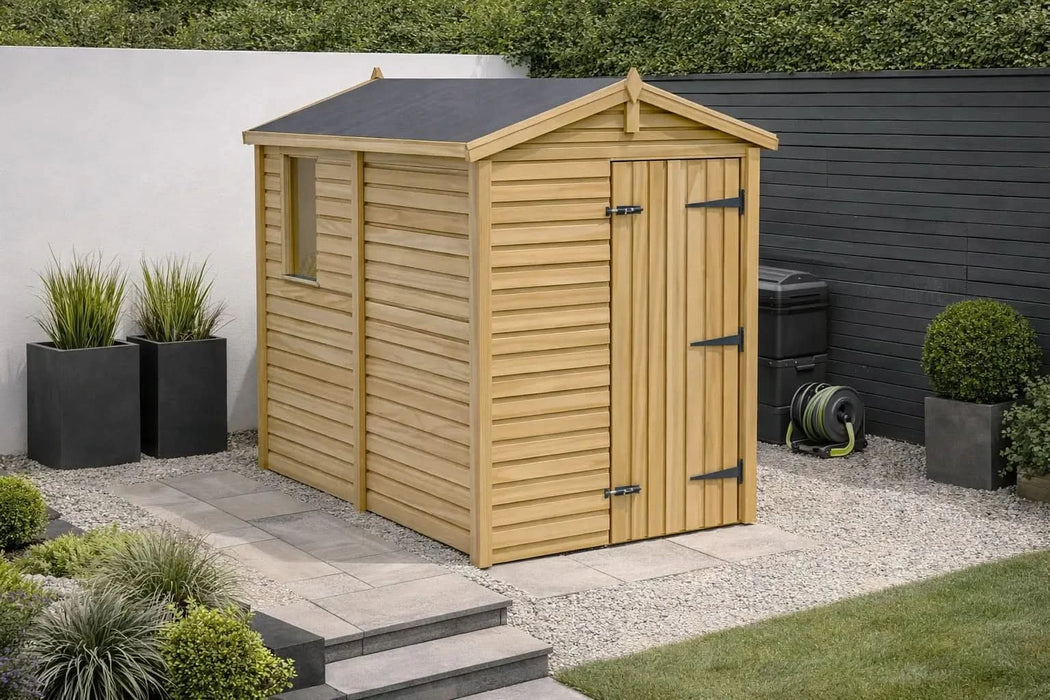 4x6.5ft Wooden Garden Shed | Windowed | Apex Roof