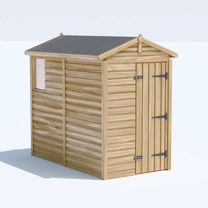 4x8ft Wooden Garden Shed | Windowed | Apex Roof