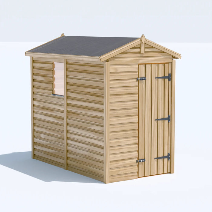 4x8ft Wooden Garden Shed | Windowed | Apex Roof