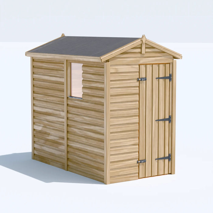 4x8ft Wooden Garden Shed | Windowed | Apex Roof