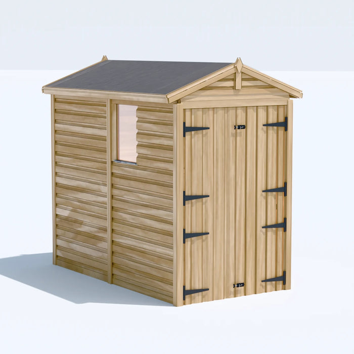 4x8ft Wooden Garden Shed | Windowed | Apex Roof
