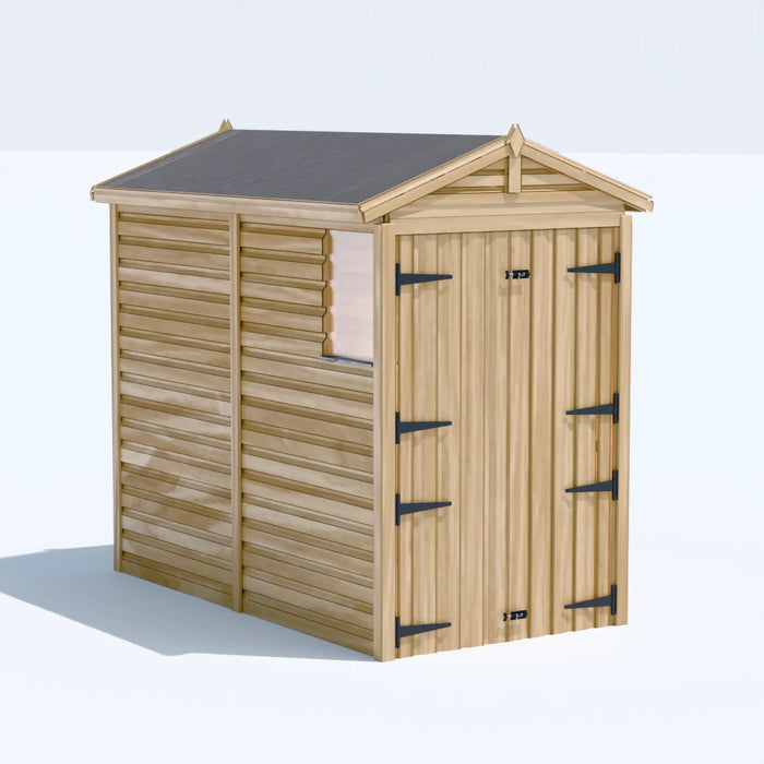 4x8ft Wooden Garden Shed | Windowed | Apex Roof