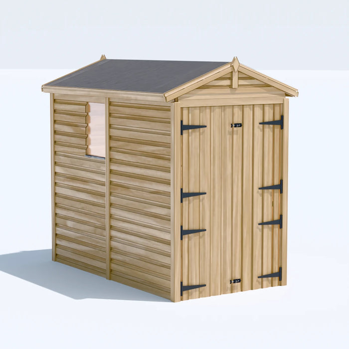 4x8ft Wooden Garden Shed | Windowed | Apex Roof