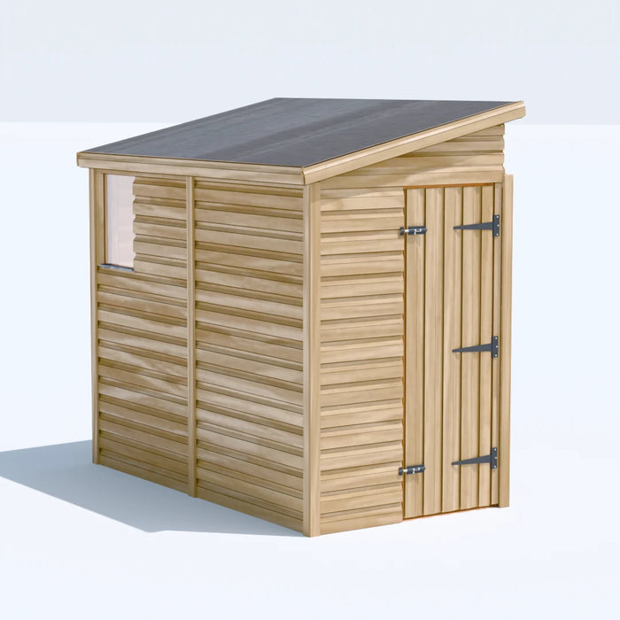 4x8ft Wooden Garden Shed | Windowed | Pent Roof