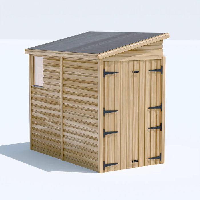 4x8ft Wooden Garden Shed | Windowed | Pent Roof