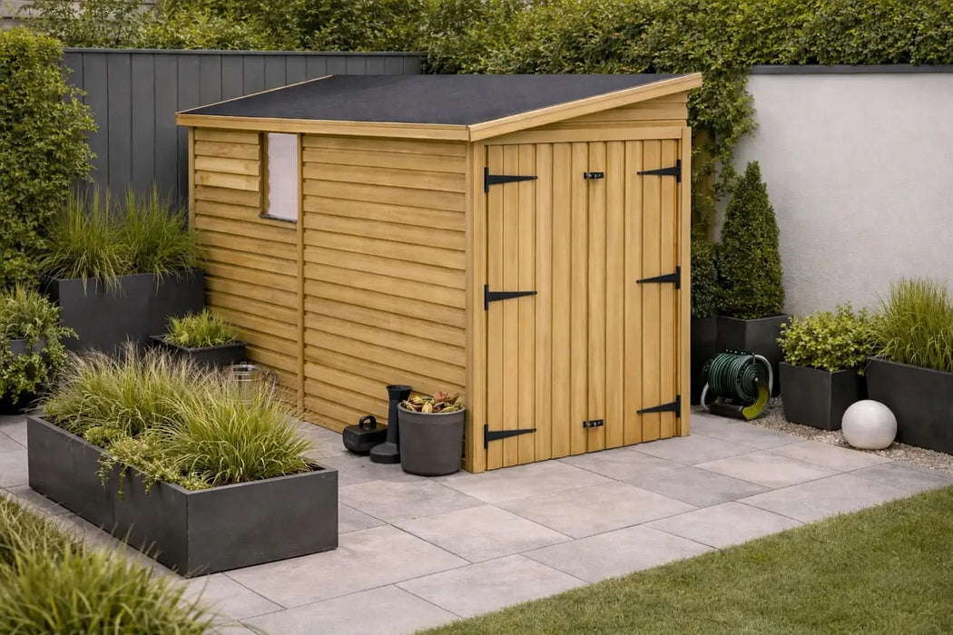 4x8ft Wooden Garden Shed | Windowed | Pent Roof