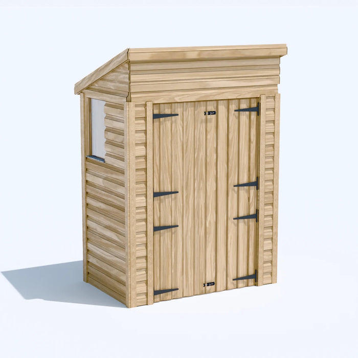 5x3ft Wooden Garden Shed | Windowed | Pent Roof