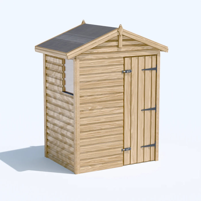 5x4ft Wooden Garden Shed | Windowed | Apex Roof