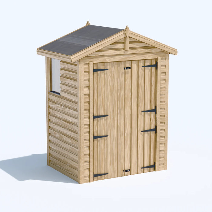 5x4ft Wooden Garden Shed | Windowed | Apex Roof