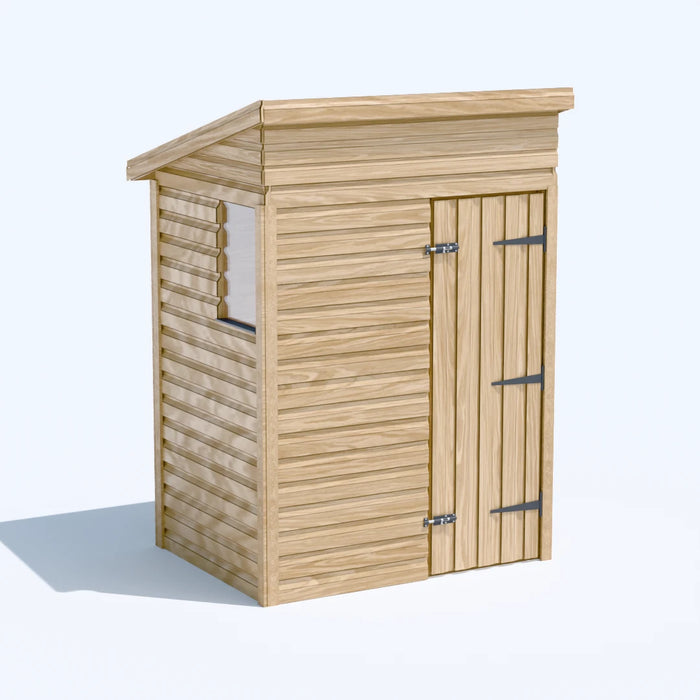 5x4ft Wooden Garden Shed | Windowed | Pent Roof