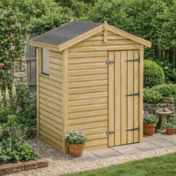 5x4ft Wooden Garden Shed | Windowed | Apex Roof